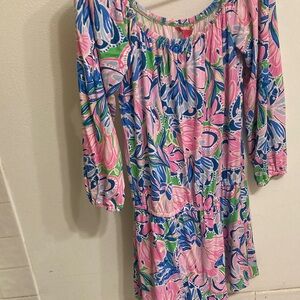 Lilly Pulitzer Pink and Blue Floral Dress